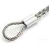 Accessbuy 1/8" Wire Rope Sleeve,Aluminum Gritted Crimping Sleeve,Aluminum Crimping Loop
