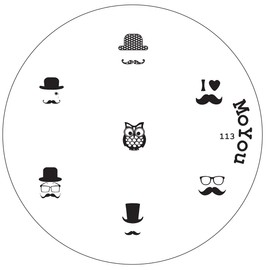 MoYou Nails Original Image Plate 113 Nail Accessories Manicure Stamping Nail Art Easy to Use on Gel or Natural Nails to Provide You Beautiful and Fashionable Nails