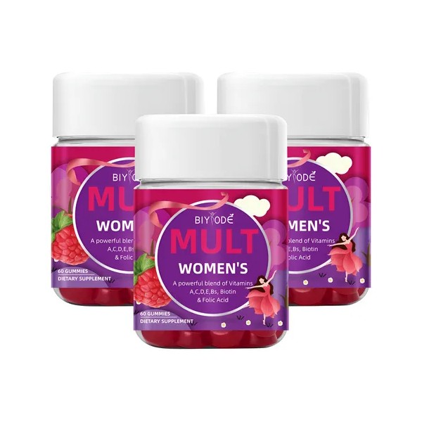 3pc Gomitas Multivitamínicas Para Mujer Con Vitamina A/b/d3