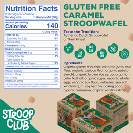 Stroop Club Gluten Free Caramel Stroopwafels - Original Dutch- Delight Caramel Waffle Cookies | Organic & 100% Gluten Free Stroopwafels - 24 Waffle Cookies (8 Pack of 3)