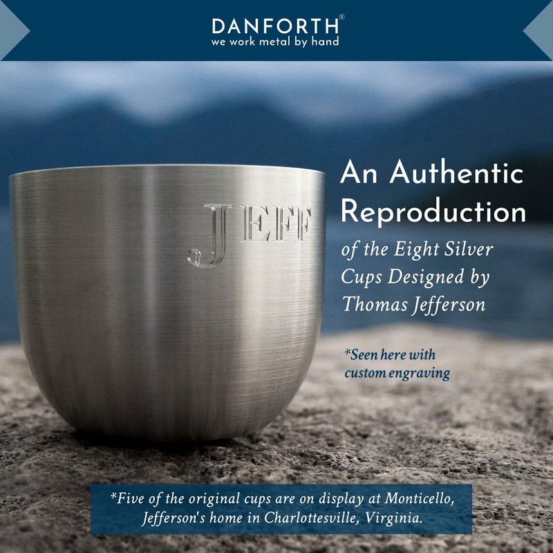 DANFORTH Pewter Jefferson Cup – Handcrafted Pewter Metal Drinking Cup
