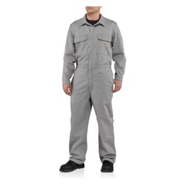 Carhartt Mens Flame Resistant Traditional Twill (Big & Tall) Overalls and Coveralls Workwear Apparel, Gray, 46 Short US