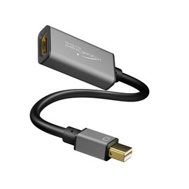 KabelDirekt – Mini DisplayPort (Mini DP) auf HDMI Adapter – 0,15m (maximale Auflösung 4K/60Hz, 24k vergoldete Kontakte, für PC, iMAC, MacBook Pro, MacBook Air, Space Grey) – PRO Series