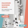 Zenna Home Tension Pole Shower Caddy Corner Organizer, Adjustable Standing