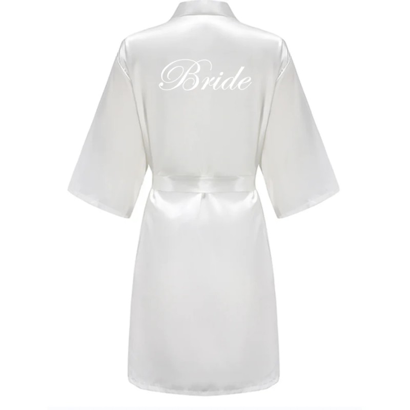 Satin Kimono Robe Women – Silk Bathrobe Bridal, Lounge Robe