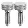 QUARKZMAN Pack of 2 Spring Plunger with Knurled Handle M6
