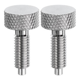 QUARKZMAN Pack of 2 Spring Plunger with Knurled Handle M6 x 1 Pin Diameter 3 mm Retractable Quick Release Pins Stainless Steel Lock Type Index Plunger for Industrial Plants