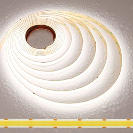 JOYLIT 24V COB LED Strip 16.4ft Dual Row IP65 Waterproof 1005lm/ft Ultra Bright CRI 95+, UL Premium 5000K Day White 125W 960LEDs/M High Density Adhesive Tape Light for Commercial, Industrial, Home