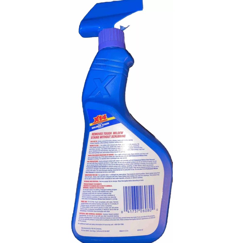 Wd-40 Company X-14 Professional Instant Mildew Stain Remover, [Non-Aerosol Trigger],
