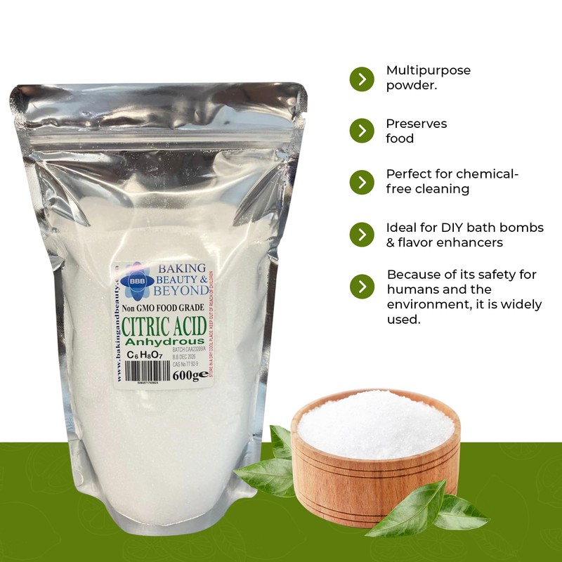 Baking Beauty and Beyond Food Grade Anhydrous Citric Acid -