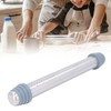 Rolling Pin Dough Roller Stainless Steel with 4 Silicone Guide