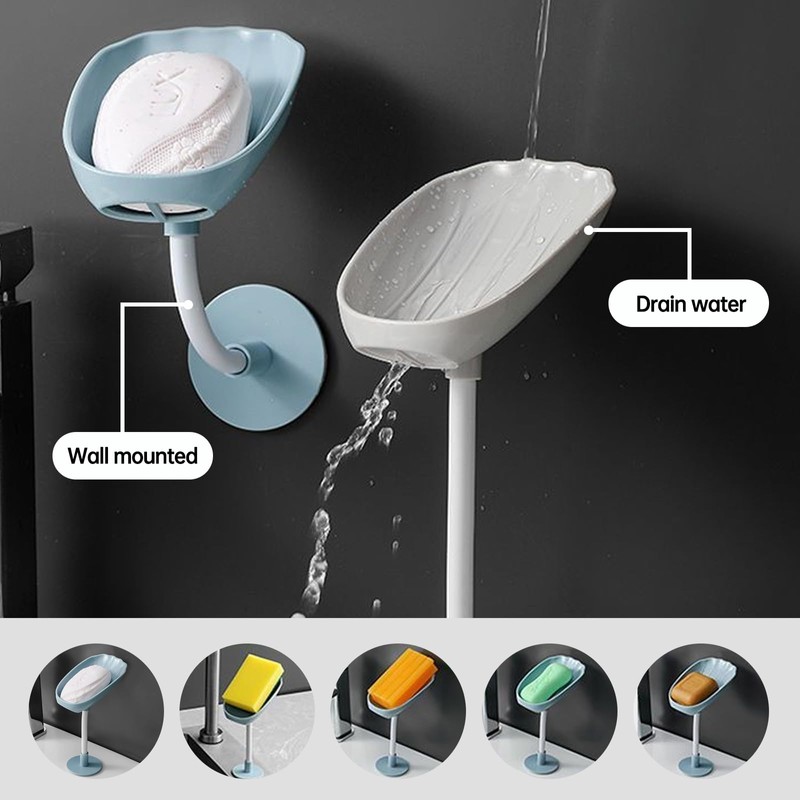 dancepandas Pack of 3 Soap Dish with Drain Soap Holder