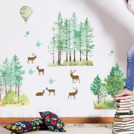 DaraBaby Vinil Decorativo Bosque Venados Sala Habitación Estancia