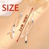 Campsis Silver Dangle Earrings for women, Leverback Hook Earrings