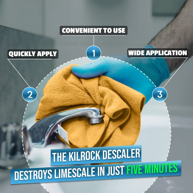 Kilrock Gel | 160ml Multi-Purpose Descaler With 1x Microfiber Cloth
