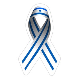 Spreadshirt Israel Peace Sign Bow Stickers, Max. 10 x 10 cm, 10 x 10 cm, Matt White