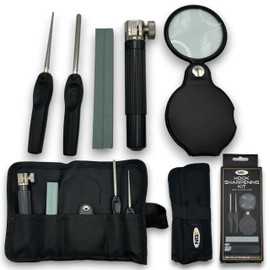 NGT Hook Sharpening Kit File Vice Tool Clamp Magnifying Eye Stone Carp Coarse Fishing