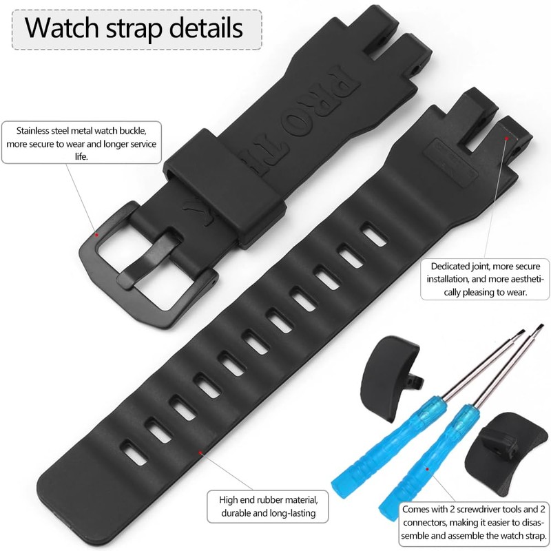 Feyert Resin Band For PROTREK PRG300 PRW3000 3100 PRW6000 PRW6100Y