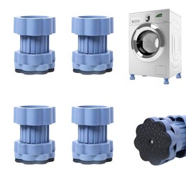 CUVZORA 4 Stück Universal Waschmaschinenunterlage Booster Pad, Waschmaschinen Unterlage, Waschmaschinen Matte Antirutschmatte Waschmaschine, Energieklasse A, für Waschmaschinenschrank und Klimaanlage