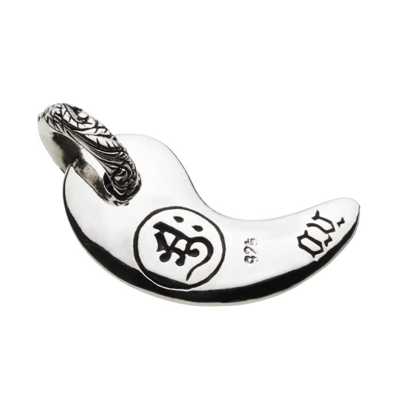 Figmart fp0436 Dragon Magatama Pendant (Silver Accessory), Sterling Silver, No