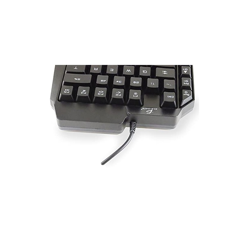 ELE GATE Teclado De Una Mano Gamer Luz RGB USB