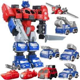 BananMelonBM Magnet Transforming Robot 8-in-1, Robot Toys for Kids 3-5, DIY Assembling Vehicle Playsets Truck Building Sets for Boys Girls