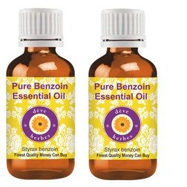 Deve Herbes Benzoin Essential Oil (Styrax benzoin) Pure | Viscous Texture | Rich Aroma | Unisex | All Skin Types |Natural Extract Steam Distilled 30ml X 2 (2 oz)