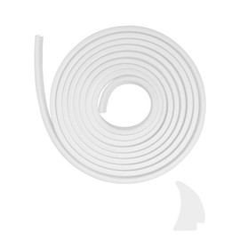 Silicone Rubber RV Window Seal 1/2'' x 1/4'' White, Sound Insulation Weatherproof Window Glass Edge Locking Gasket Seal Trim, RV Weather Stripping for Car Boat Camper Truck Marine, 30 Ft
