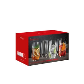 Spiegelau Authentis Casual 4800292 Glasses Set of 6 550 ml Long Drink Glasses Crystal Glass Tumblers Dishwasher Safe