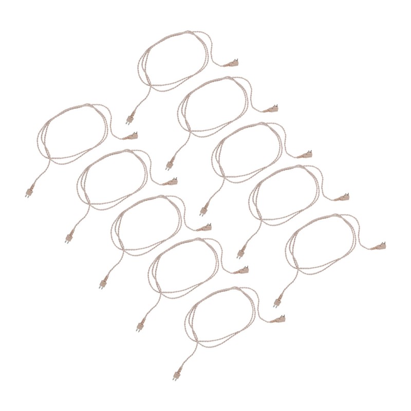 10Pcs 2pin Hearing Aid Cable High Temperature Resistance PVC Reliable