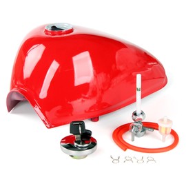 SUNQIAO Z50 Gas Fuel Tank, Gas Tank for honda Z50 Z50A Z50R Z50J 50cc Mini Trail Moneky Bike, Gas Fuel Tank Cap with key Petcock Petrol Tank (Red)
