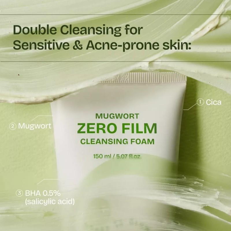 Orien Mugwort Zero Film Cleansing Foam 5.07 fl.oz 150ml Daily