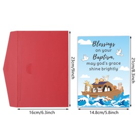 Baptism Card for Girls Boys, Confirmation Card for Boys Girls, Christening Religious Dedication Card, Baptism Greeting Card Catholic Baptism Gifts for Grandson Granddaughter Easter Basket Gifts for Kids