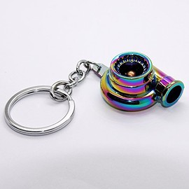 LED-Mafia Luxury Keyring – Turbo Rainbow – Turbocharger Metal Car Boost Pendant Key