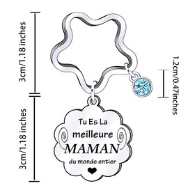 Cadeau de la Fête des Mères porte - clés Noël Fête de la Fête des Mères Cadeaux du Nouvel An Fils Fille à Maman, Quilted, l