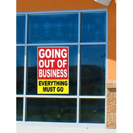 4 Less Co 24x36 Inch GOING OUT OF BUSINESS Poster Retail Business Store Window POP Sign