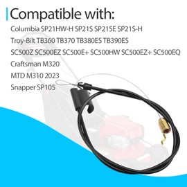 Speed Drive Cable Replace 946-05121A Compatible with MTD M310/Craftsman M320/Columbia SP21HW-H/Snapper SP105/Troy-Bilt TB360/SC500Z Walk Behind Lawn Mower