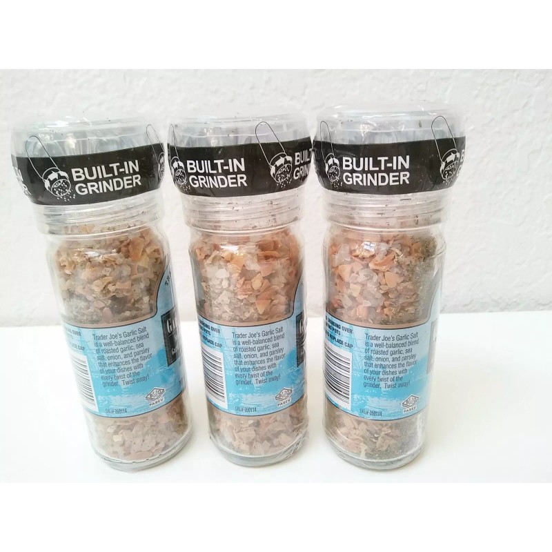 Trader Joe's 3 PACK TRADER JOE'S Garlic Salt with Grinder
