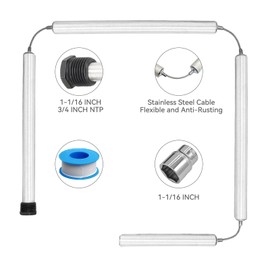 soclim Magnesium Anode Rod for Water Heater, 44 Inch Flexible Hot Water Anode Replacement Kit for Rheem, Reliance, Richmond, Kenmore, GE, State and More