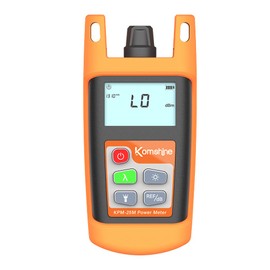 Fiber Power Meter KomShine KPM-25 w/Range -70~+6dB + Wavelength: 850,1300,1310,1490.1550.1625nm + 2.5mm Universial Connector with LED Light Updated Silica Gel Key Panel