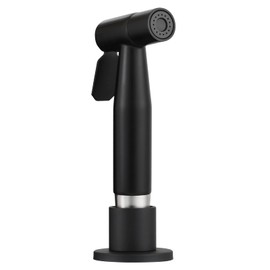CIENCIA Kitchen Sink Side Sprayer Set Stainless Steel Pull Out Spray Head with Hose and Holder, Black, WS030CF