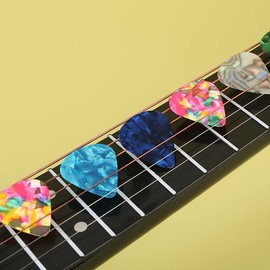 SEVENHEAD Guitar Picks 0.96mm - for Acoustic, Electric, Bass Guitar - Guitar Accessories - Natural Feel, Warm Tone - 24 Pack (Color Random)