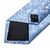 DiBanGu Conjunto de corbata de seda para hombre, Floral Azul