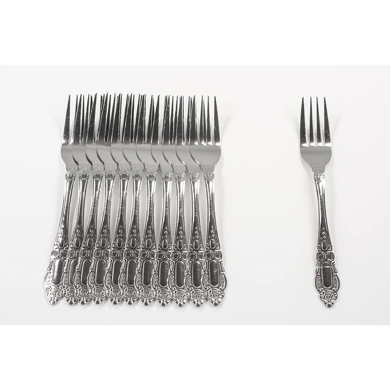 DecorRack 12pcs Dinner Forks, Stainless Steel, 7.5 inches, Flatware, Dishwasher