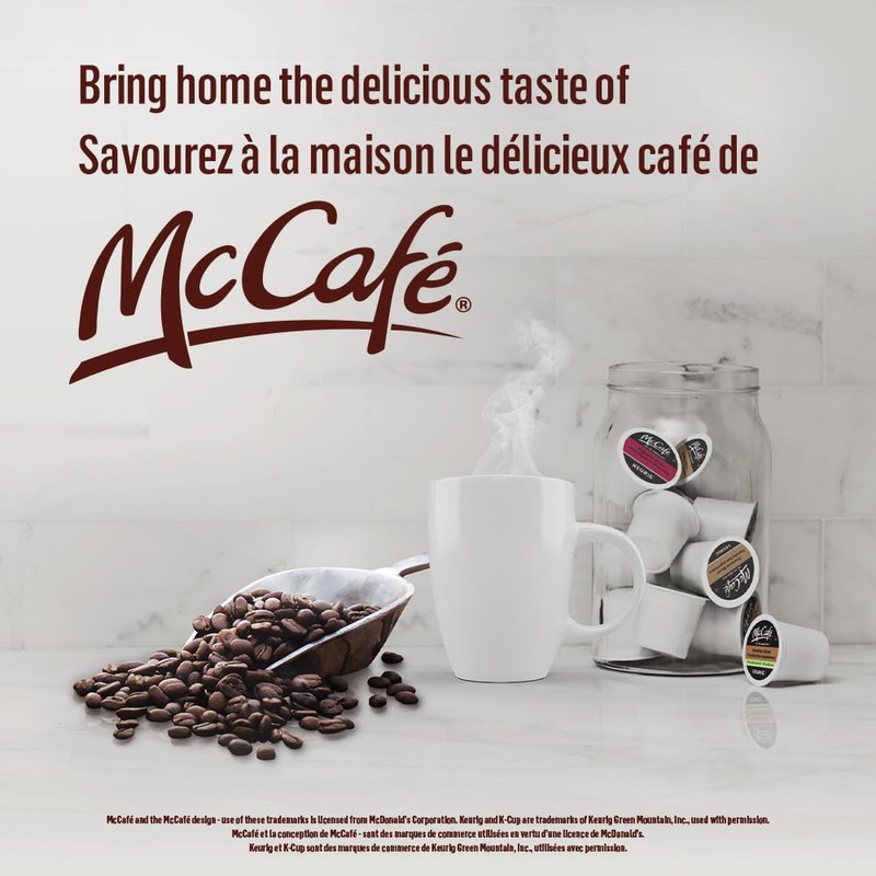 McCafe Premium Dark Roast Decaf Ground Coffee, 640g, Can Be
