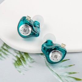 keephifi KZ EDX Pro In Ear Monitor Kopfhörer, IEM-Kopfhörer, Dual DD HiFi Stereo Sound Kopfhörer, kabelgebunden, Geräuschunterdrückung, Ohrhörer (Grün, mit Mikro)