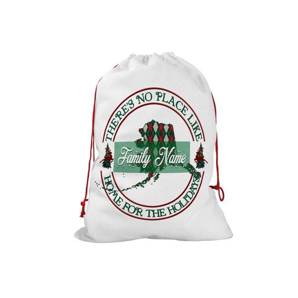 Bleu Reign Personalized Santa Sack Christmas Birthday Gift Wrap Bag