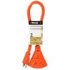 Woods 990824 12/3 Outdoor Multi-Outlet Extension Cord; 2-Foot; Orange