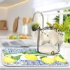 Lemon Blue Tiles Dish Drying Mat for Kitchen Counter Absorbent