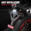 WingFly Motorcycle License Plate Holder, LED Light Motorcycle Number Plate